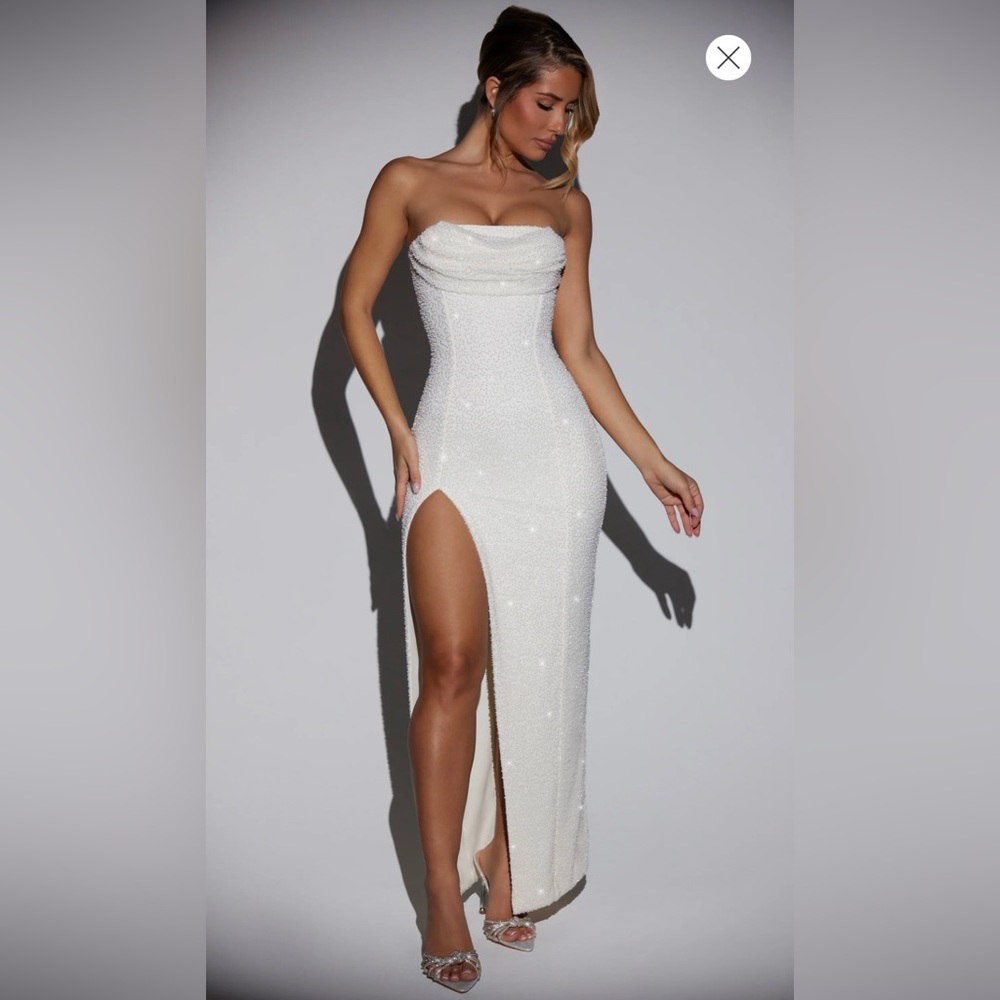 Oh Polly Strapless White Dress